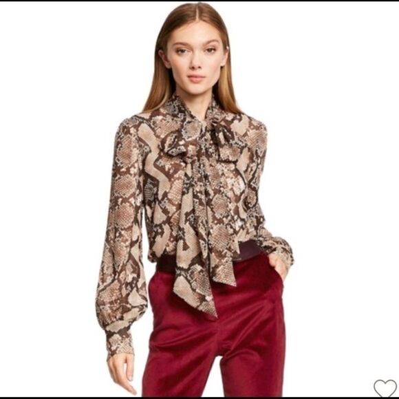 Altuzarra python/snake print blouse C33 - Picture 1 of 8
